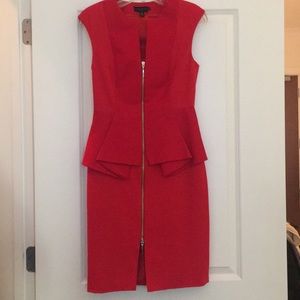 Ted Baker red peplum cocktail dress